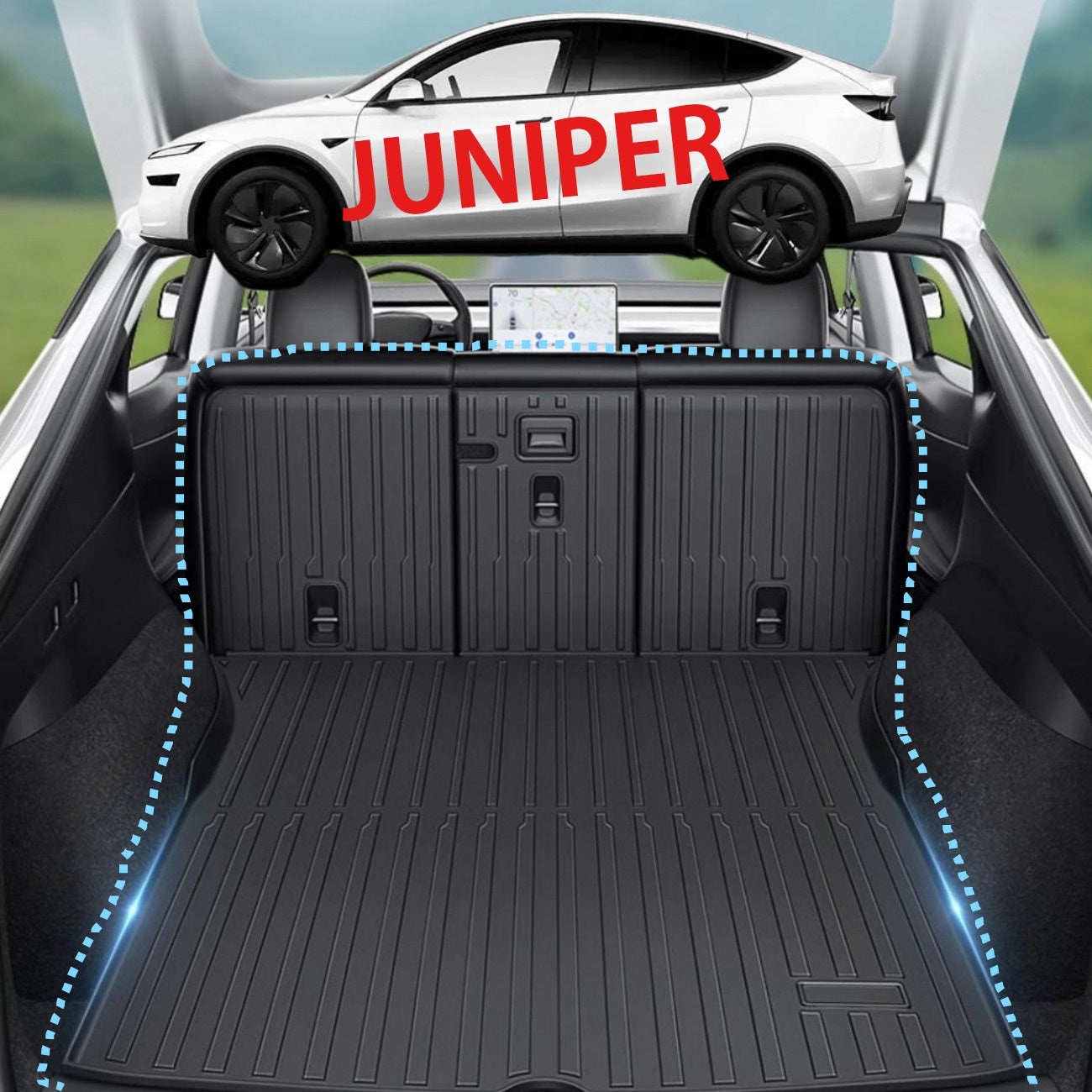 Trunk Liner Compatible with 2025 Model Y by Snagg A Trunk Mat