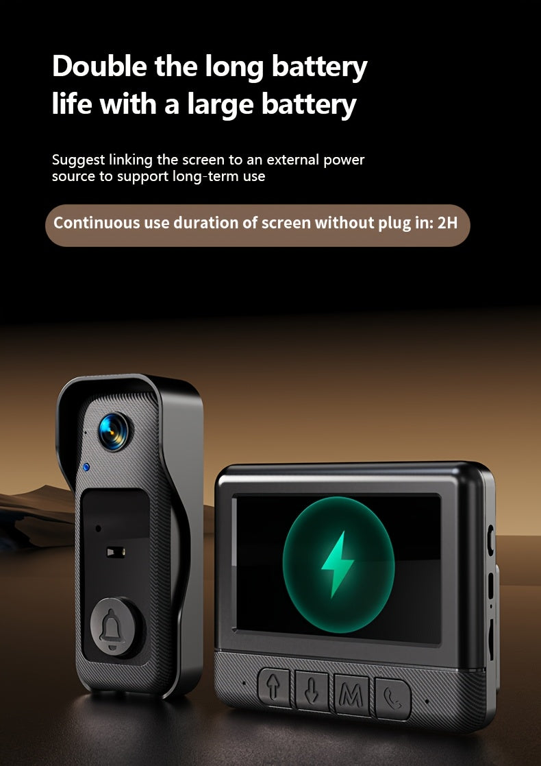 Wireless Video Doorbell with 4.3″ Display by Snagg A Doorbell Camera