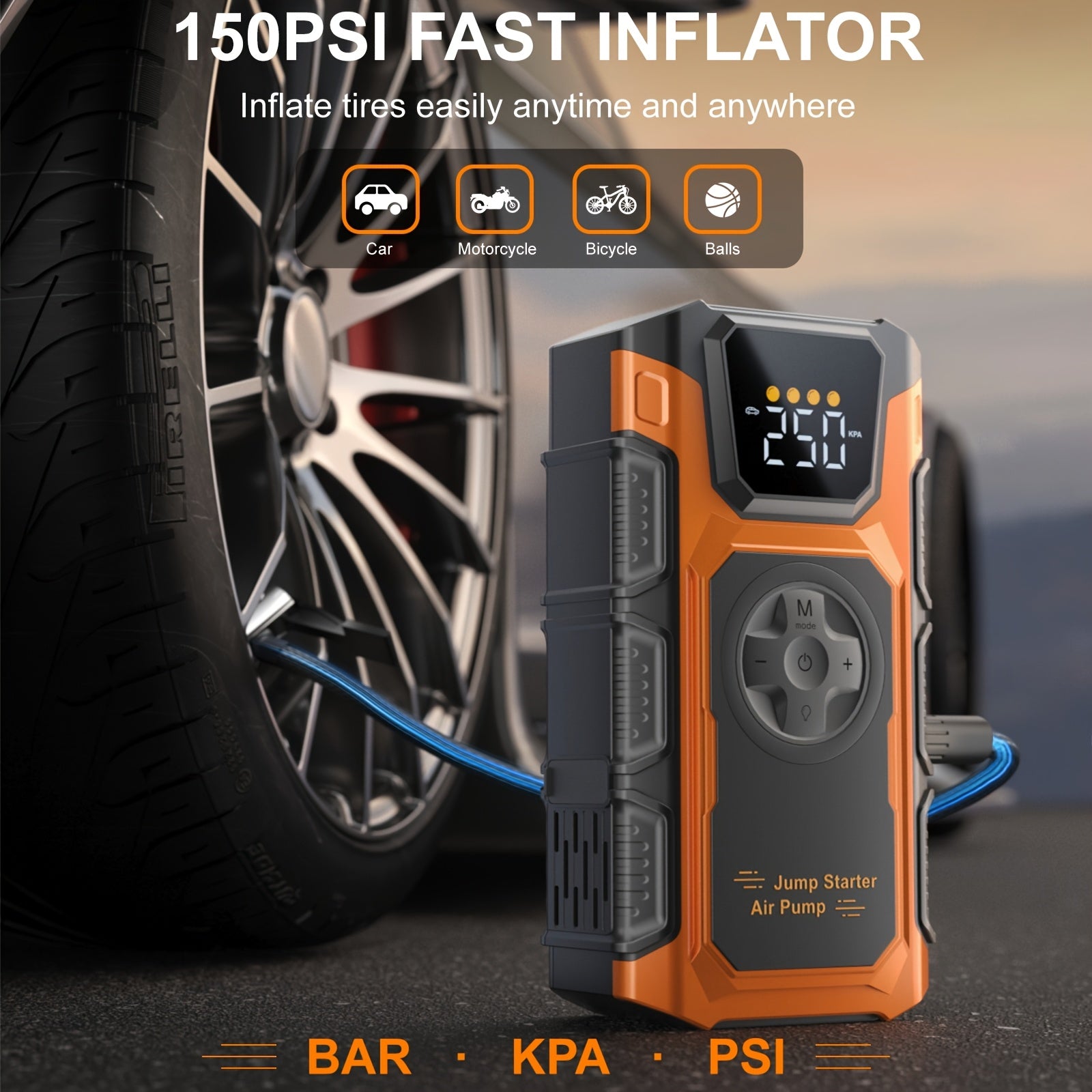 6000A Car Jump Starter with Air Compressor by Snagg A Jump Starter