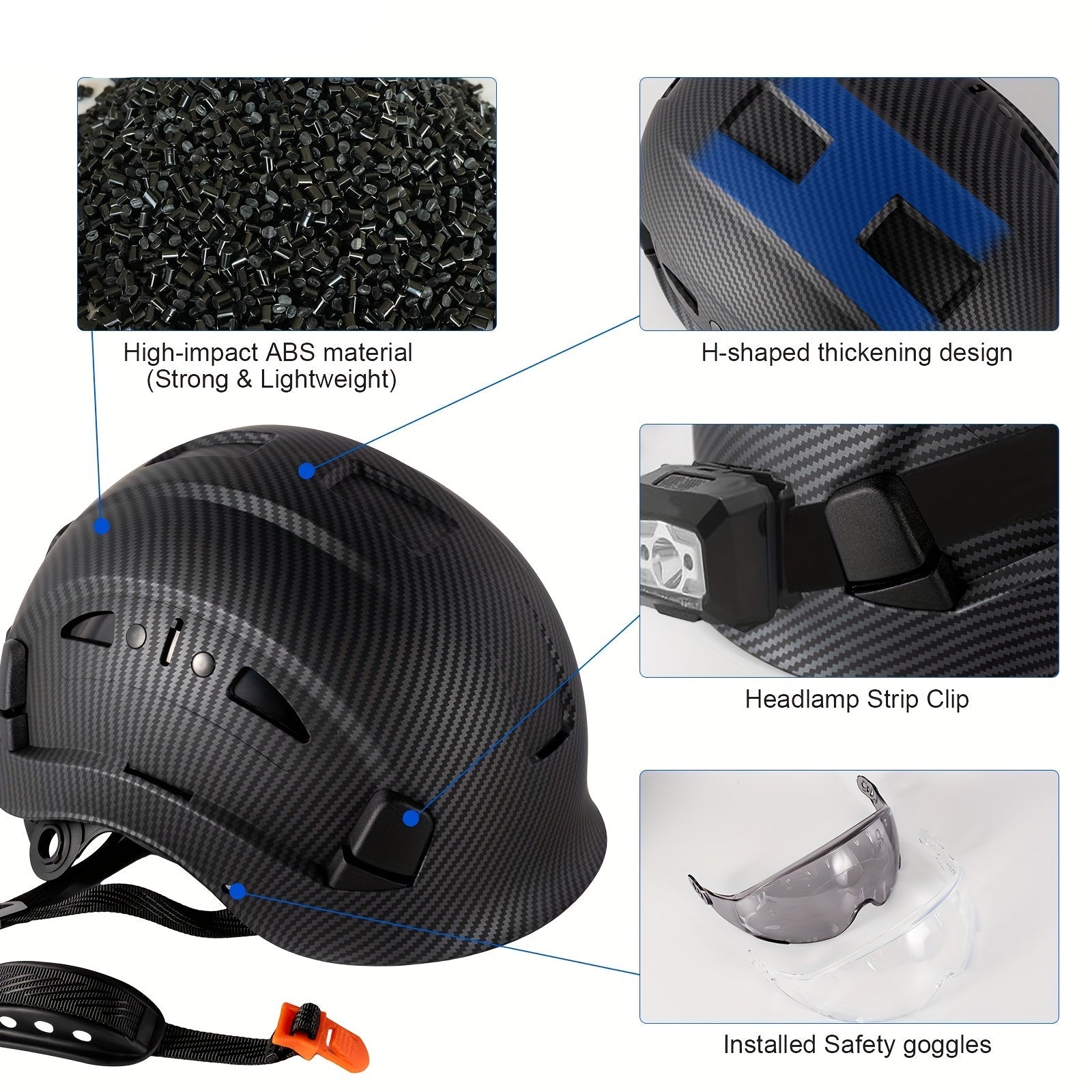 Carbon Fiber Pattern Safety Helmet by Snagg A Safety Helmet