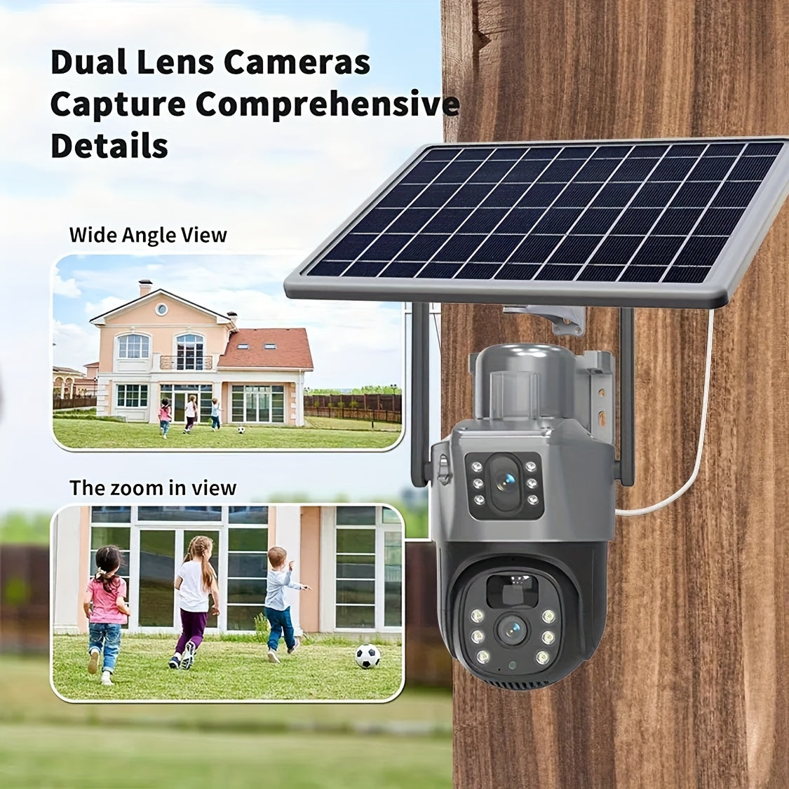 4MP Solar Powered Security Camera – 2.4K Resolution with Pan-Tilt by Snagg An Outdoor Camera