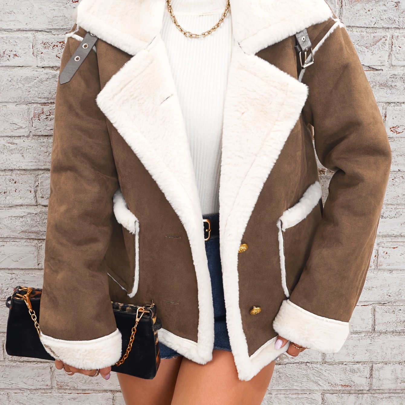 Women’s Lapel Plush Jacket by Snagg A Jacket