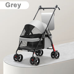 Foldable 4-Wheel Travel Carriage with Mesh Windows by Snagg A Pet Stroller