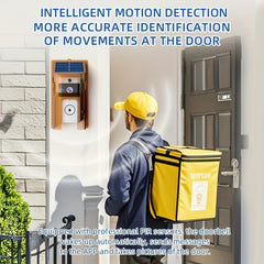 Wireless Solar Powered Video Doorbell HD Camera with Motion Detection by Snagg A Doorbell Camera