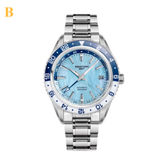 Automatic GMT Diver Watch – NH34 Movement | Sapphire Crystal | 20BAR Water Resistant | Dual Time Travel Edition - B