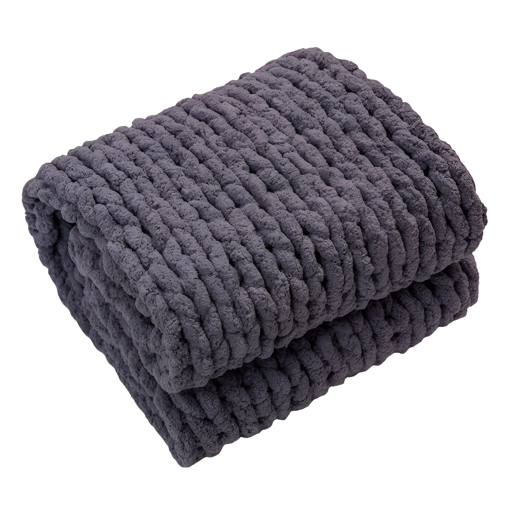 Cozy Chenille Chunky Knit Throw Blanket by Snagg A Throw