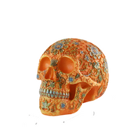 Orange Skull Resin Sculpture by Snagg A Sculpture