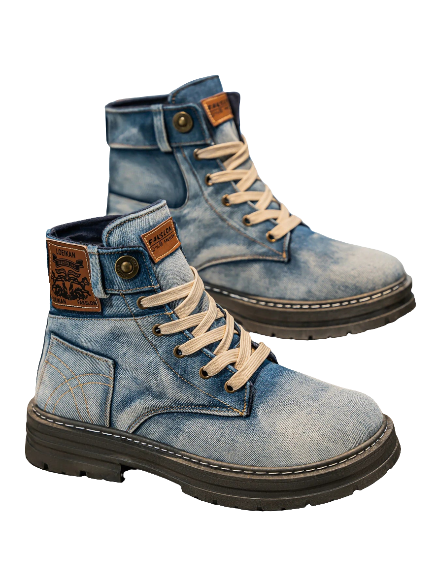 Men’s High-Top Denim Boots by Snagg A Shoes
