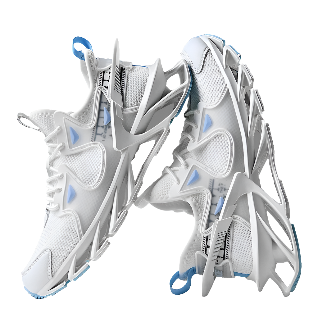 White Air Mesh Sneakers – Casual Trainers with Anti-Odor Comfort by Snagg A Shoes
