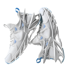 White Air Mesh Sneakers – Casual Trainers with Anti-Odor Comfort by Snagg A Shoes