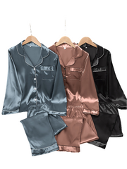 Women’s 3-Piece Satin Pajama Set by Snagg A Pajama