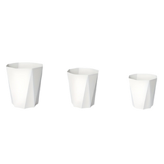 7pcs Geometric Plastic Flower Pots with Drainage by Snagg A Pot