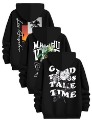 Three-Piece Set of Trendy Printed Hooded Sweatshirts by Snagg A Jumper