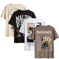 4pcs Men’s Print T-Shirts - SnaggIt