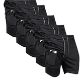5pcs Men’s Athletic Shorts with Zipper Pockets - SnaggIt