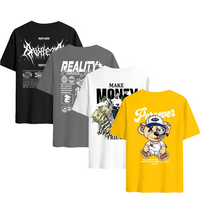 Men’s 4-Pack Trendy Pattern Print T-Shirts – Multi-Color Summer Casual Set by Snagg A Shirt