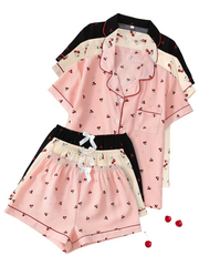 3-Piece - Women’s Cherry Blossom Pajama Set by Snagg A Pajama