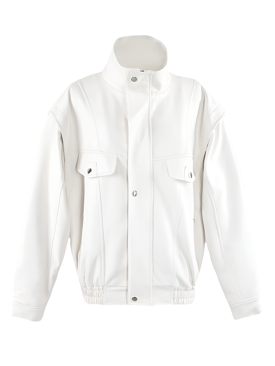 Oversized Waterproof & Windproof Faux Leather Jacket by Snagg A Jacket