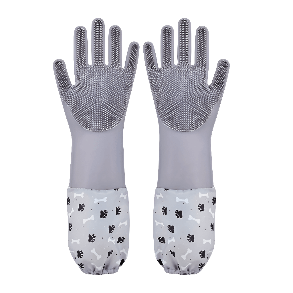 4pcs Pet Bathing & Grooming Gloves - SnaggIt