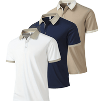 3-Pack Men’s Summer Sports Polo Tops - SnaggIt