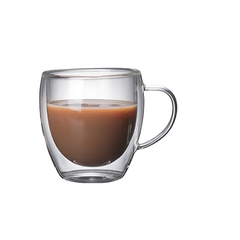 Heat Resistant Double Wall Glass Mug For Coffee by Snagg A Cup
