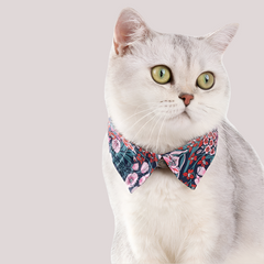 Floral Pet Collar with Bow by Snagg A Pet Collars