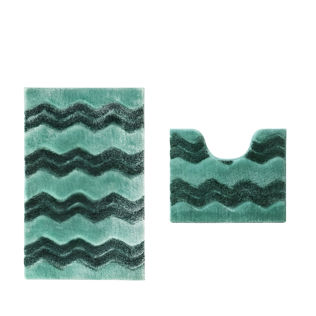 2 Pcs Luxury Bathroom Rug Set by Snagg A Rug