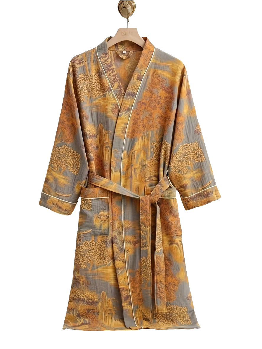 Men’s & Women’s Cotton Double Gauze Bathrobe by Snagg A Pajama