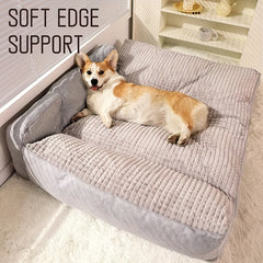 Orthopedic Grey Stripe Dog Bed by Snagg A Pet Bed