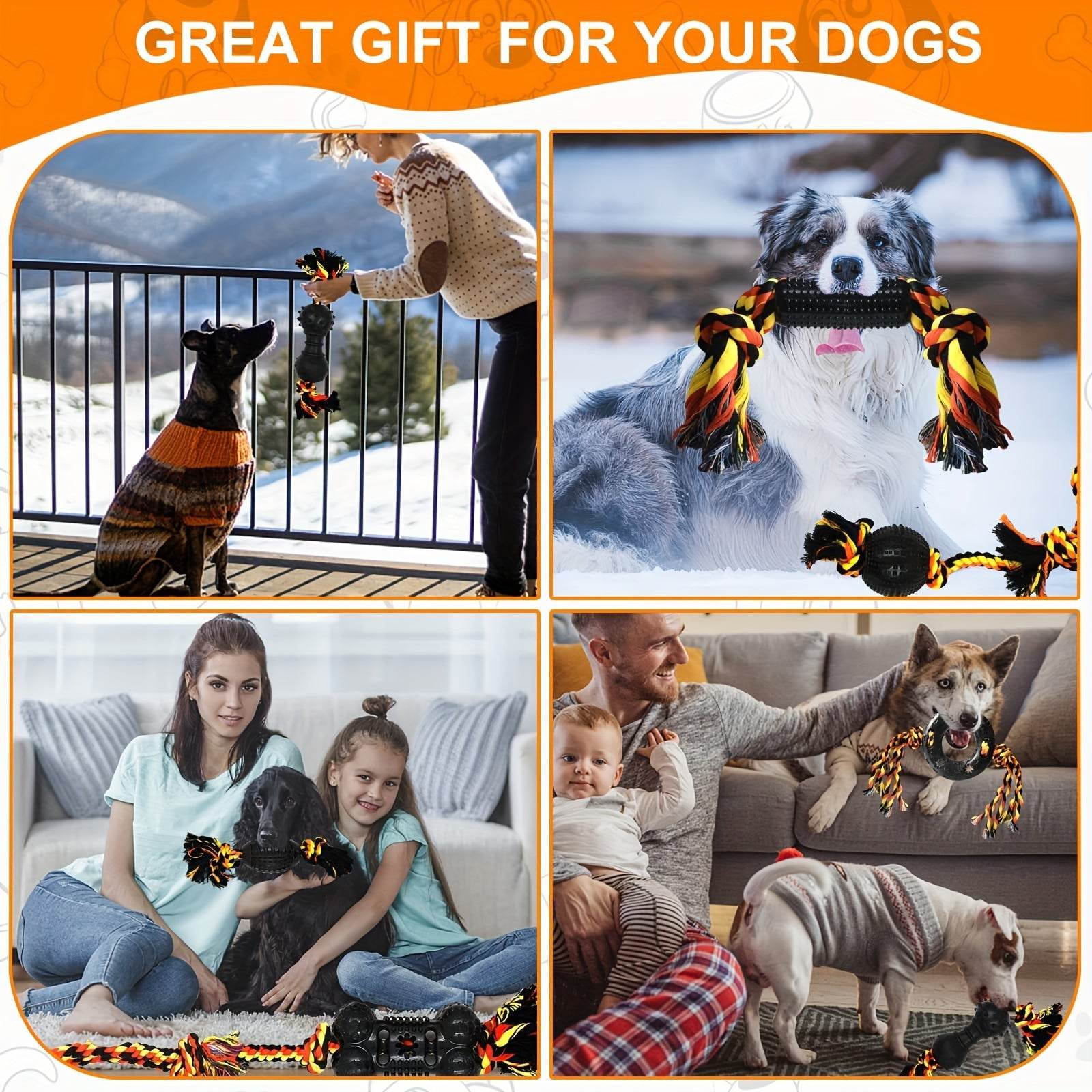 6PCS Durable Dog Chew Toy Set - SnaggIt