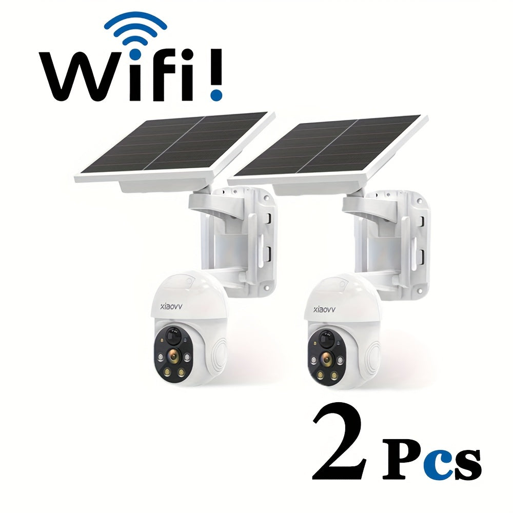 2 Pack 1080P Solar Powered Security Cameras by Snagg An Outdoor Camera