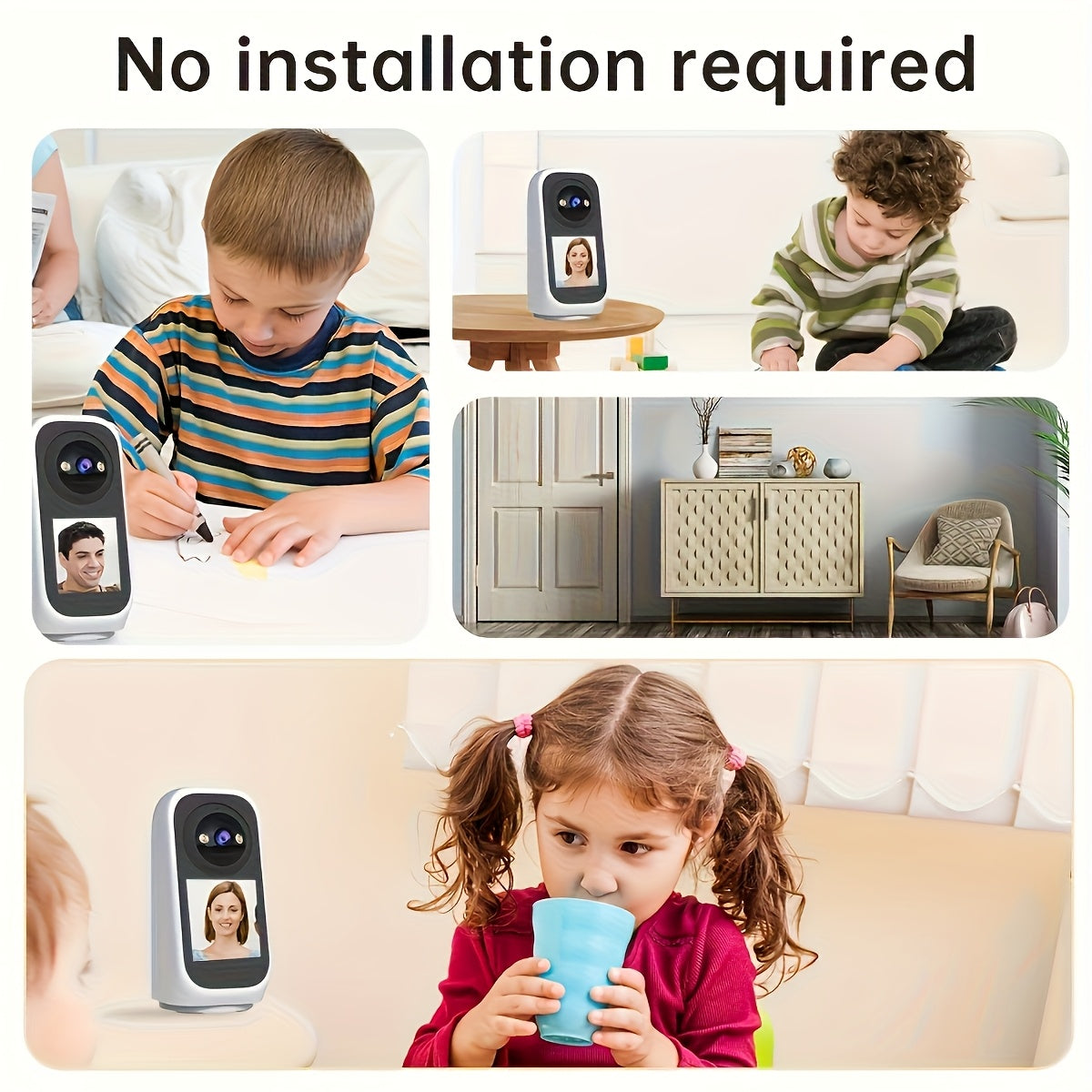 5G WiFi Security Camera – Indoor Night Vision Monitor with Screen by Snagg An Indoor Camera