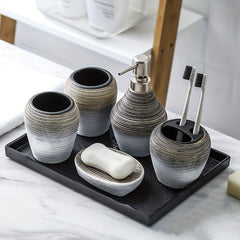 5pcs Ceramic Bathroom Set by Snagg A Bathroom Set