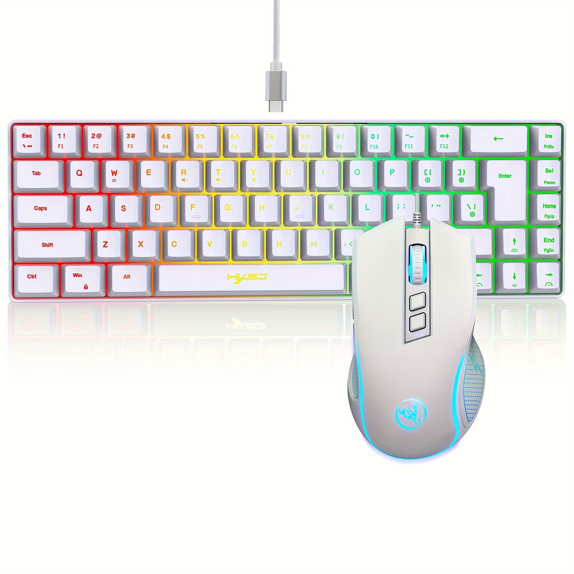 Compact RGB Gaming Keyboard & Mouse Combo for PC, Laptop, PS4 & Xbox by Snagg A Keyboard & Mouse