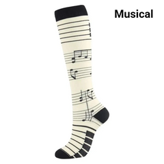 Unisex Compression Socks 20–30 mmHg Graduated Support for Nurses, Runners & Travel