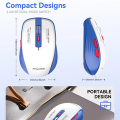 Dual Mode Wireless Mouse – Bluetooth & 2.4G Connection for PC & Tablet by Snagg A Gaming Mouse