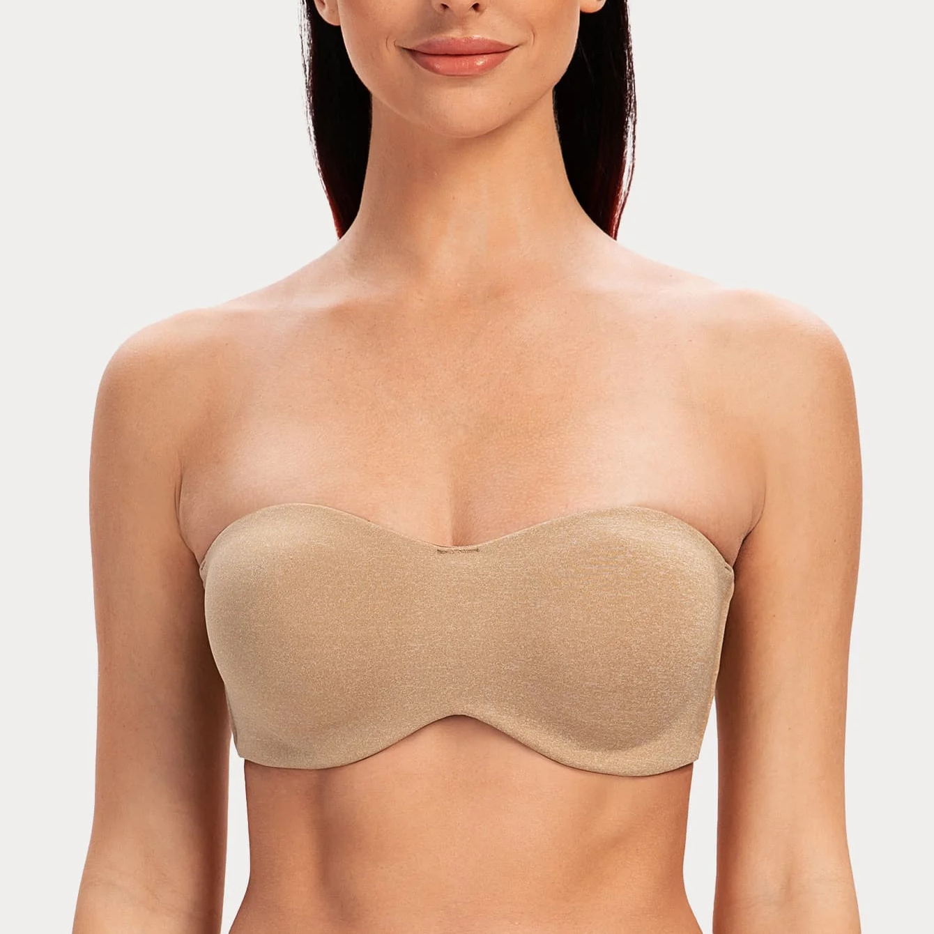 Strapless Minimizer Bra | Underwire Bandeau Half Cup Full Support