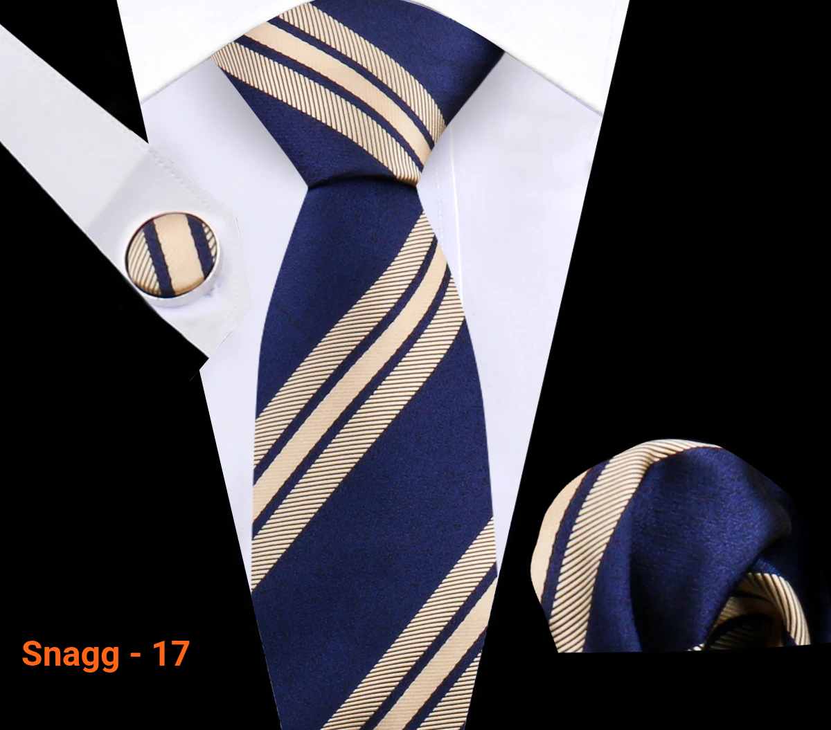Classic Plaid Tie Set for Men - Necktie with Matching Pocket Square & Cufflinks - Snagg - 17 - Others In Fashion