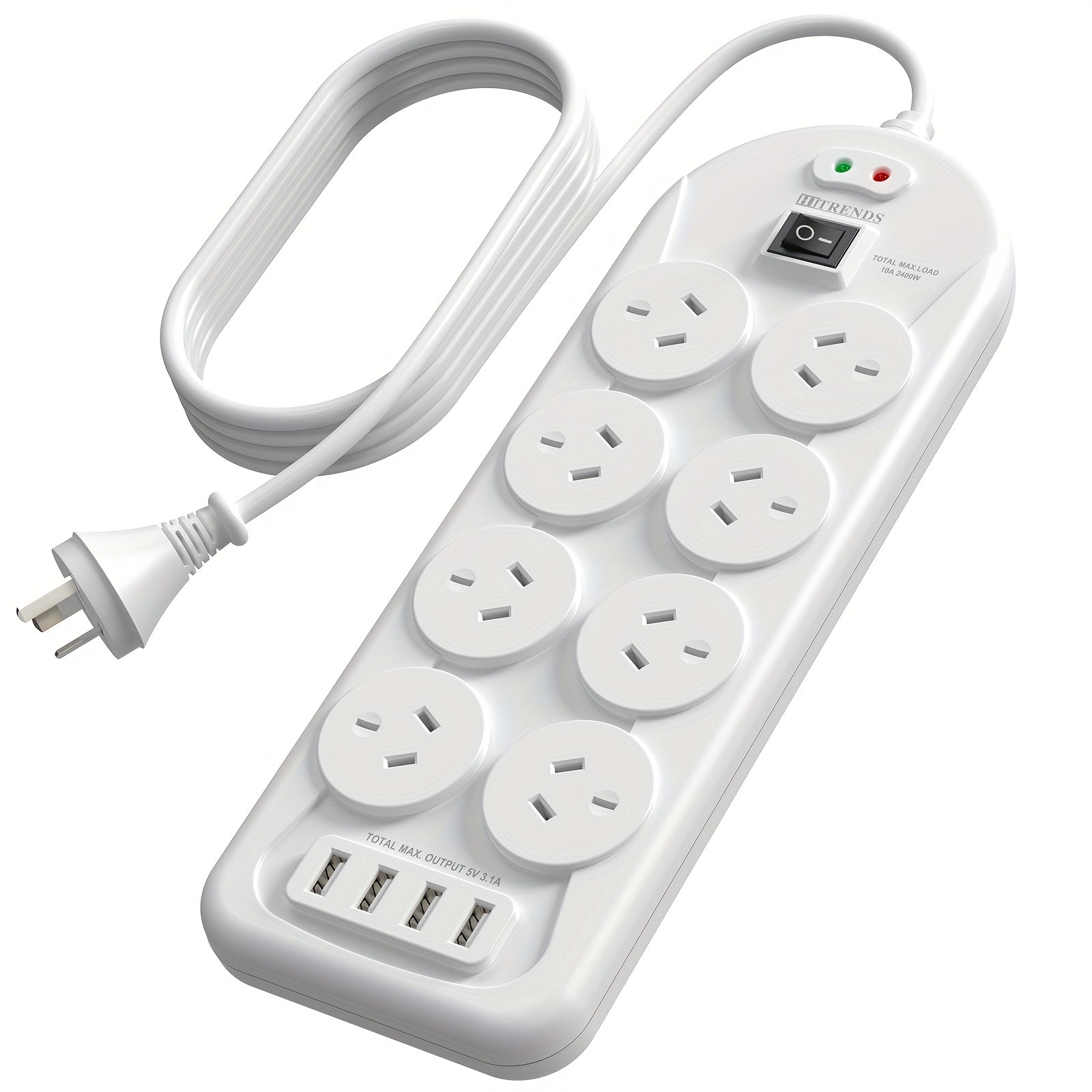 12-in-1 Powerboard with USB | 8 Outlets Surge Protector for Home & Office by Snagg An Extension Cable