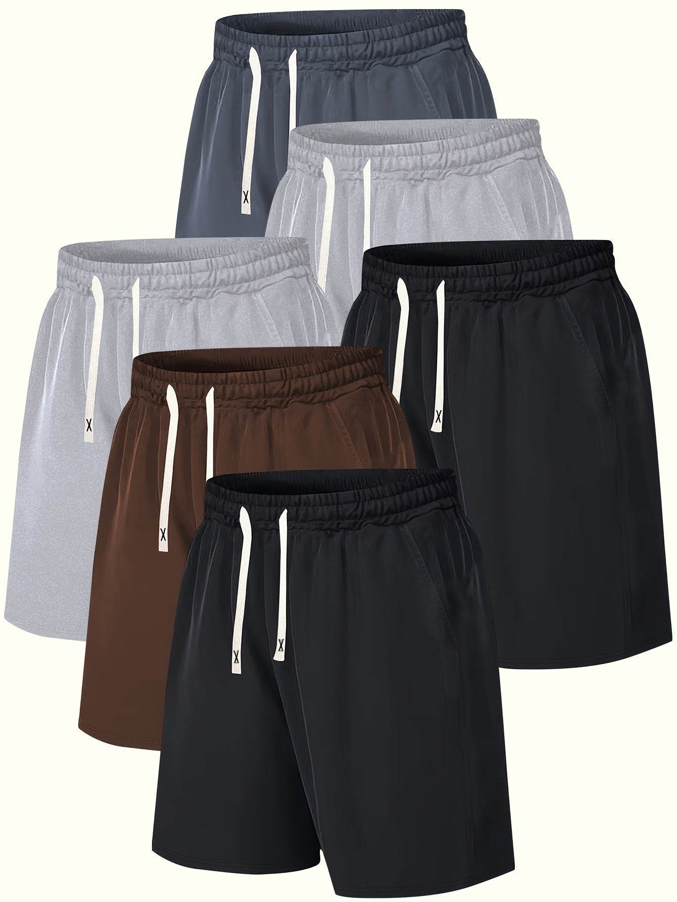 6pcs Men’s Summer Casual Jean-Style Shorts - SnaggIt