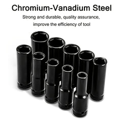 20 Pcs 1/2’’ Drive Hex Impact Socket Set — Deep Metric 8–32mm - 1set (20pcs) - Other Power Tools
