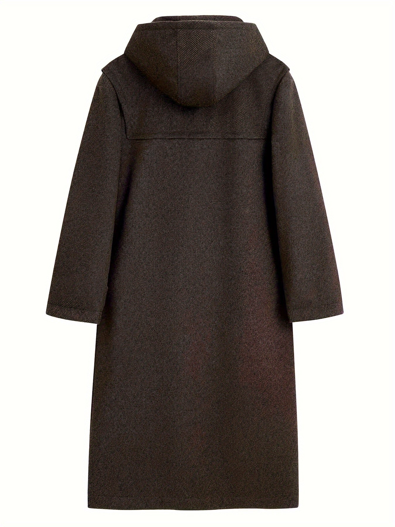 Men’s Casual Long-Length Tweed Coat with Hood & Horn Buttons by Snagg A Coat