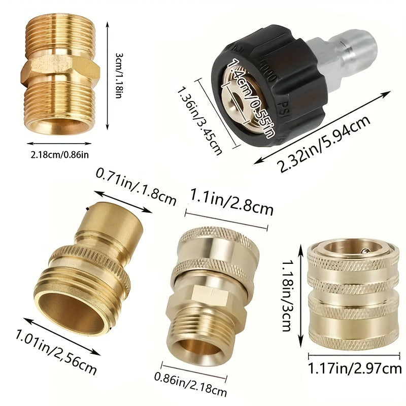 10pcs High Pressure Washer Adapter Set by Snagg A Fitter