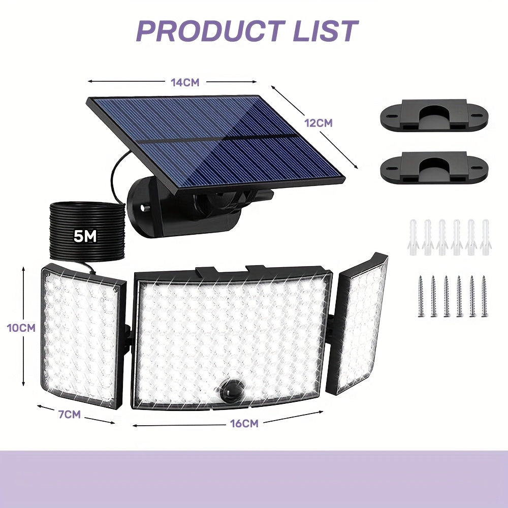 2 Pack 234 LED Outdoor Motion Sensor Solar Wall Lights by Snagg An Outdoor Light