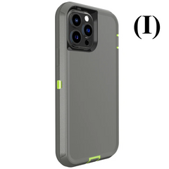 3 IN 1 Heavy Duty Armor Shockproof Dust Proof Case - For iPhone 16 Series - I - Green Dark Grey / 16Pro - Phone Cases &