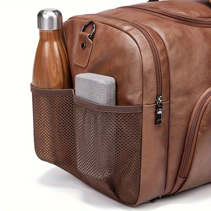 Vintage Brown Duffel Bag by Snagg It Bags