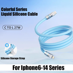 MFi USB-C to Lightning Fast Charging Cable 27W | Liquid Silicone Soft Cable for iPhone 6–14