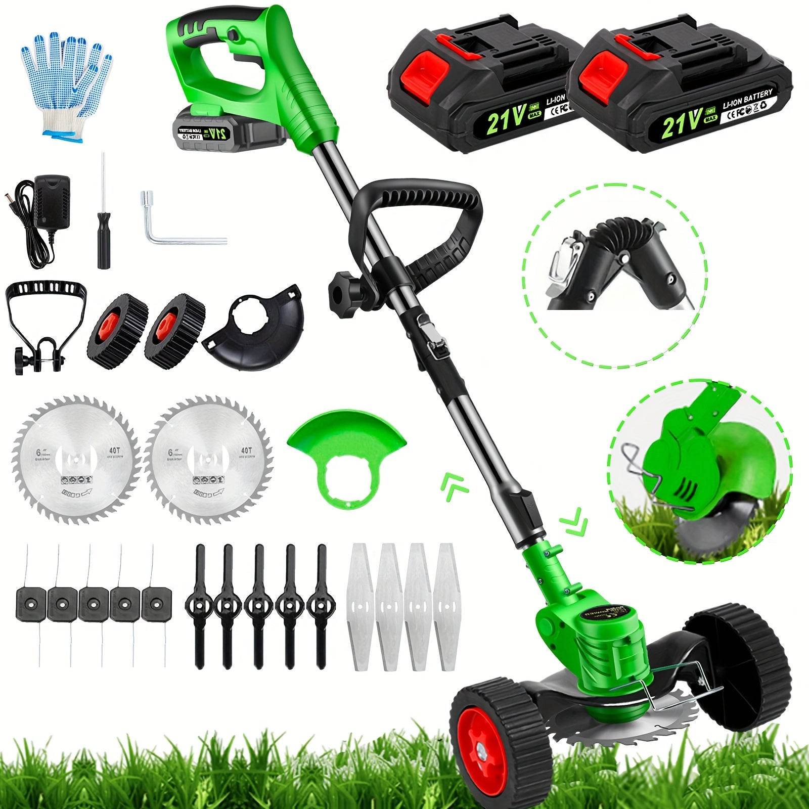 Cordless 21V 3-in-1 Lawn Trimmer - SnaggIt