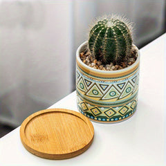 4 Pcs Ceramic Succulent Pots with Drainage by Snagg A Pot