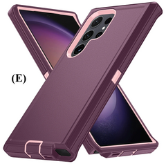 Armor Shockproof Defender Case – for Samsung Galaxy S22 Series - E - Brown & Pink / Pc + tpu / Phone Cases Covers